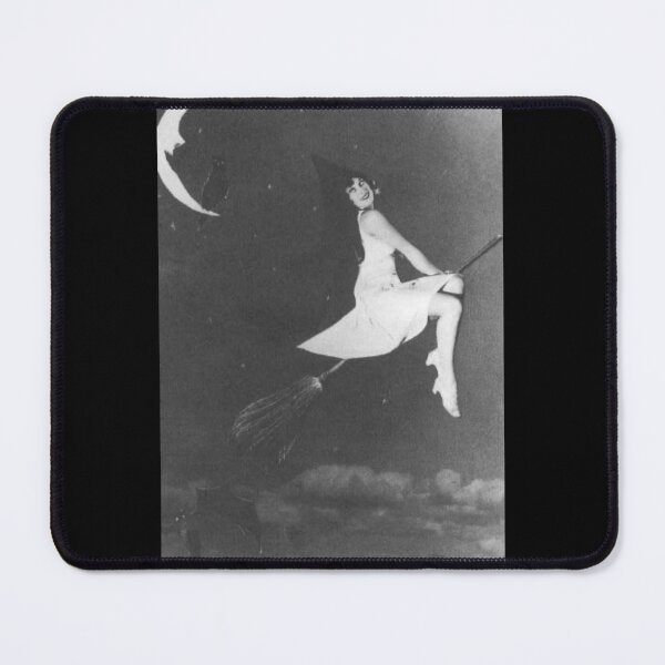 Item preview, Witch on Broomstick Vintage Halloween Photograph designed and sold by Bellathewilde.