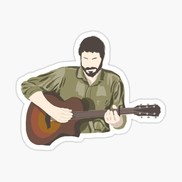 Vista previa del artículo con la obra «Joel tocando la guitarra», diseñado y vendido por LunaAndRosa.