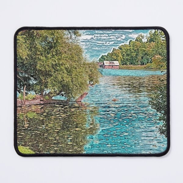 Item preview, Idyll at the lake - digital painting designed and sold by MarionsArt.