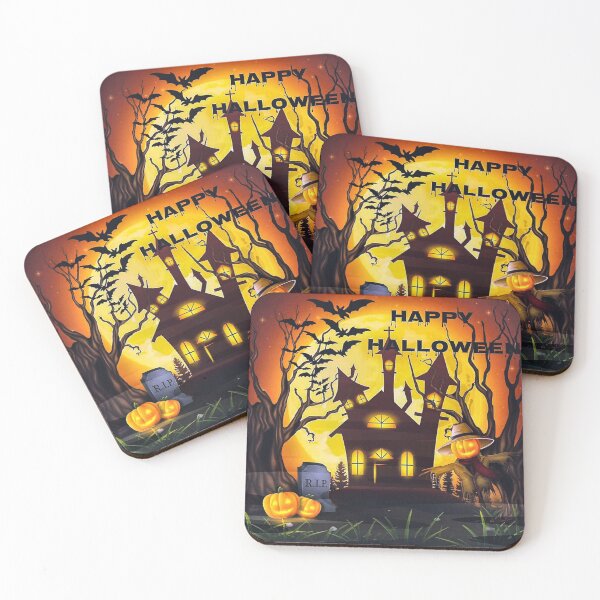 Item preview, Feliz halloween casa, murciélago y calabaza designed and sold by Medly.