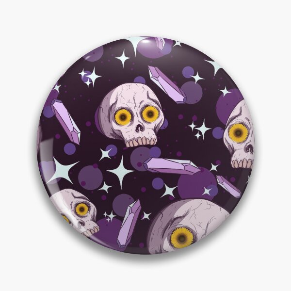 Item preview, Purple floral skull with crystals, designed and sold by urban-color.