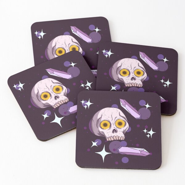 Item preview, Purple floral skull with crystals, designed and sold by urban-color.