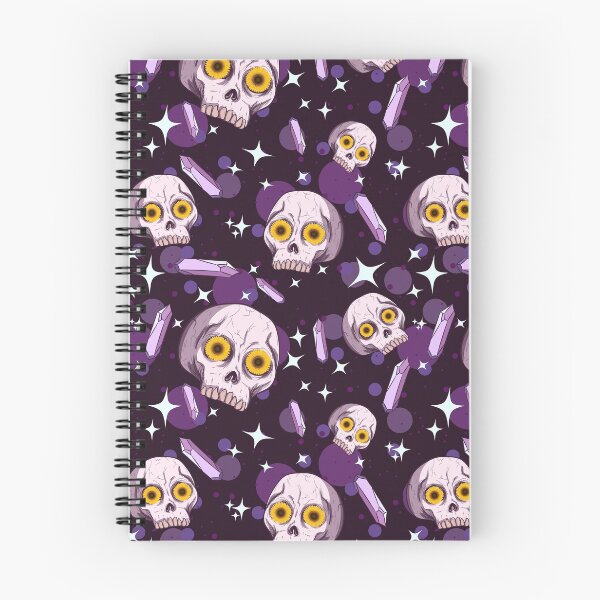Item preview, Purple floral skull with crystals, designed and sold by urban-color.