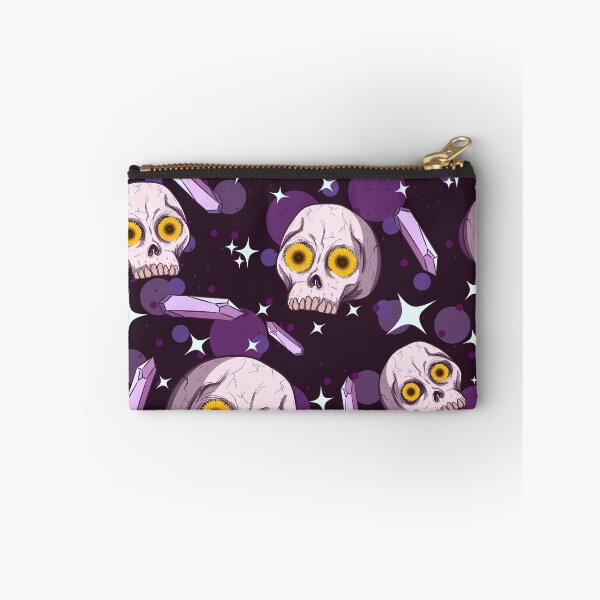 Item preview, Purple floral skull with crystals, designed and sold by urban-color.