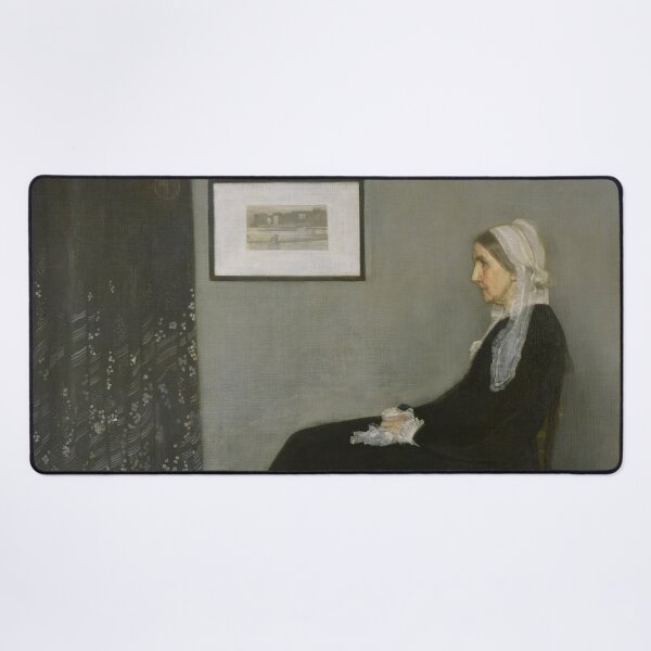 Whistlers Mother Oil Painting by James McNeill Whistler Desk Mat