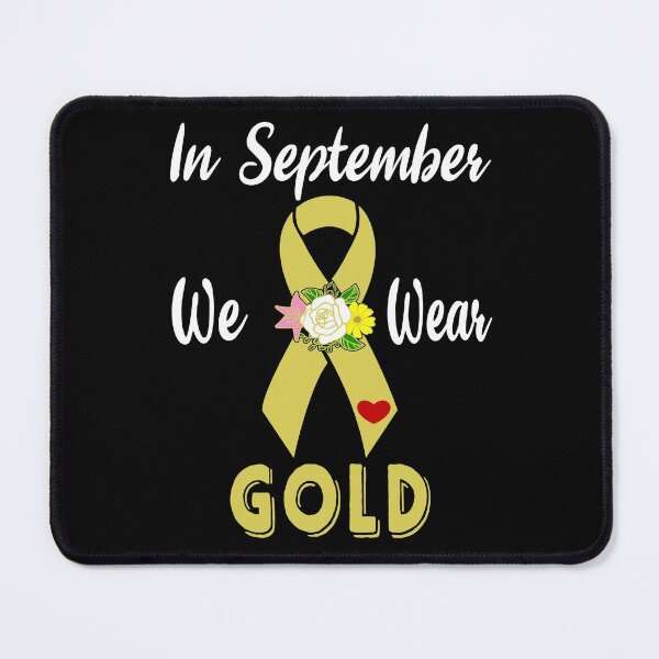 Item preview, In September We Wear Gold - Gold Ribbon designed and sold by ZiesMerch.