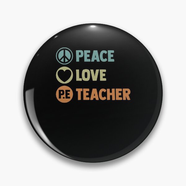 Item preview, Peace Love PE Teacher PE Instructors Fitness Educator designed and sold by Nessshirts.