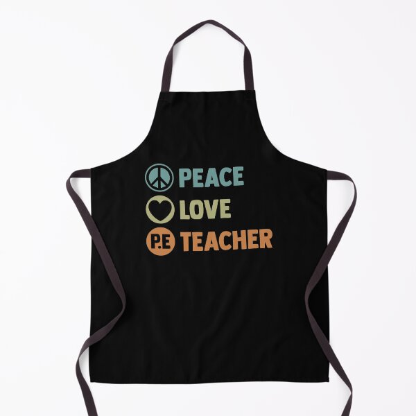 Item preview, Peace Love PE Teacher PE Instructors Fitness Educator designed and sold by Nessshirts.
