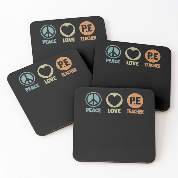 Item preview, Peace Love PE Teacher PE Instructors Physical Education designed and sold by Nessshirts.