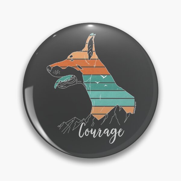 Item preview, Doberman Courage - White Line art designed and sold by Art by RK (prev. AnimalArtist).