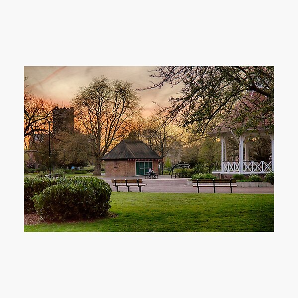 Springtime Sunset in Chapelfield Gardens Photographic Print
