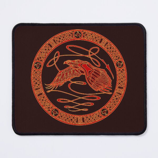Item preview, Celtic knotwork eagle - red and gold designed and sold by AnyaPenfold.