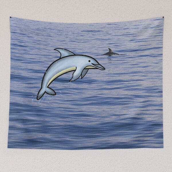 Item preview, The Dolphin Jumps Over The Sea designed and sold by Joyful Gelbe.