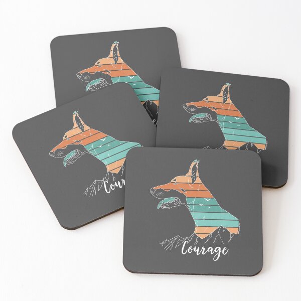 Item preview, Doberman Courage - White Line art designed and sold by AnimalArtist.