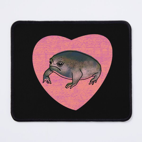 Item preview, Cute Black Desert Rain Frog Love Heart designed and sold by okpinsPets.