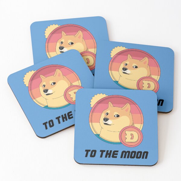 Item preview, Dodge dog coin to the moon  designed and sold by Sovik Goswami.