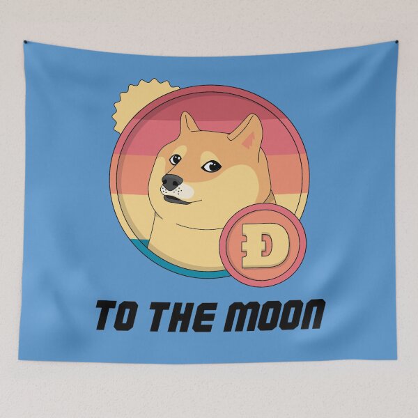 Item preview, Dodge dog coin to the moon  designed and sold by Sovik Goswami.