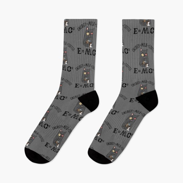 Item preview, E=MC2 Funny Physics Joke For Cat and Coffee Lovers Who Love Science designed and sold by Vibbin4Life33.