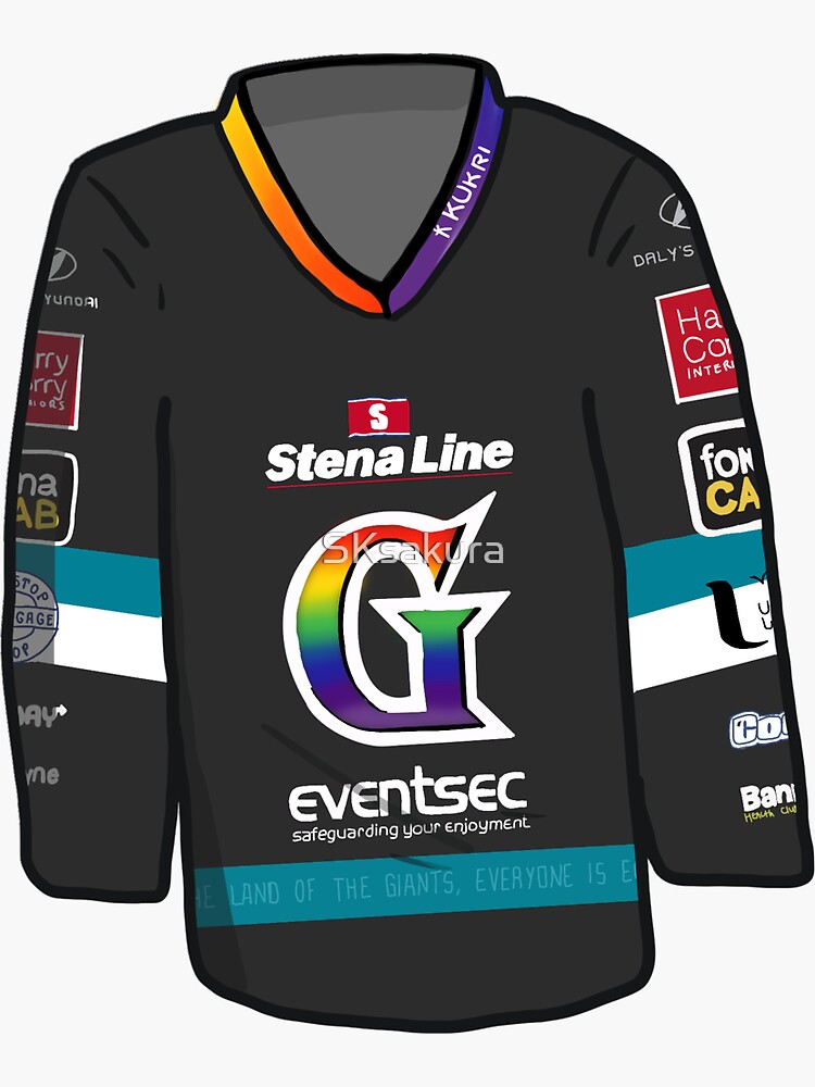 Belfast Giants Pride Jersey Sticker Sticker for Sale by SKsakura