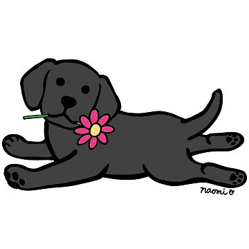 Artwork thumbnail, Black Labrador Puppy and Daisy by HappyLabradors