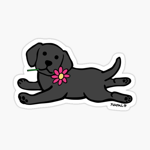 Black lab hot sale cartoon