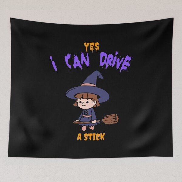 Item preview, Yes Actually I Can Drive A Stick Shirt Halloween Witch Kids Gift designed and sold by YourgiftShop.