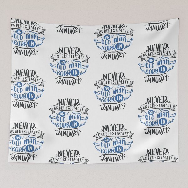 Item preview, Never Underestimate An Old Man Born In January designed and sold by FOX1999-Design.