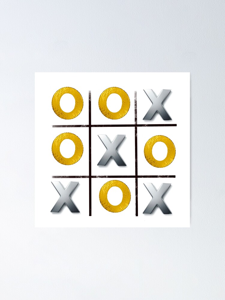 "Silver and Gold Tic Tac Toe" Poster for Sale by Kimberlyryanart ...