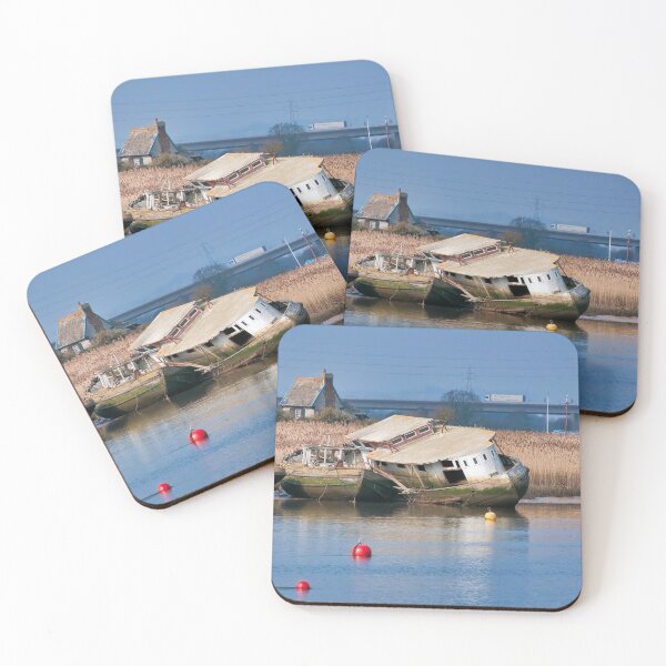 Item preview, Derelict Boats Along The River Exe at Topsham designed and sold by Dorset Girl.