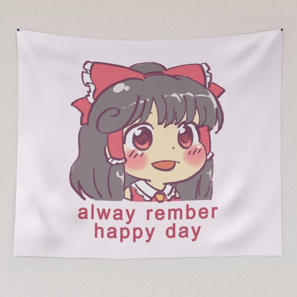 Item preview, I draw pls rember happy day meme but it's reimu / touhou designed and sold by RansRoom.