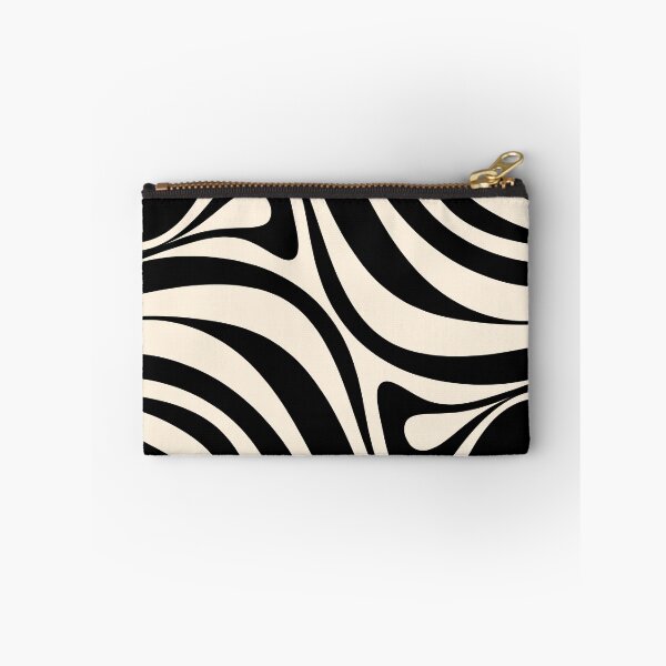 Item preview, New Groove Retro Swirl Abstract in Black and Almond Cream designed and sold by kierkegaard.