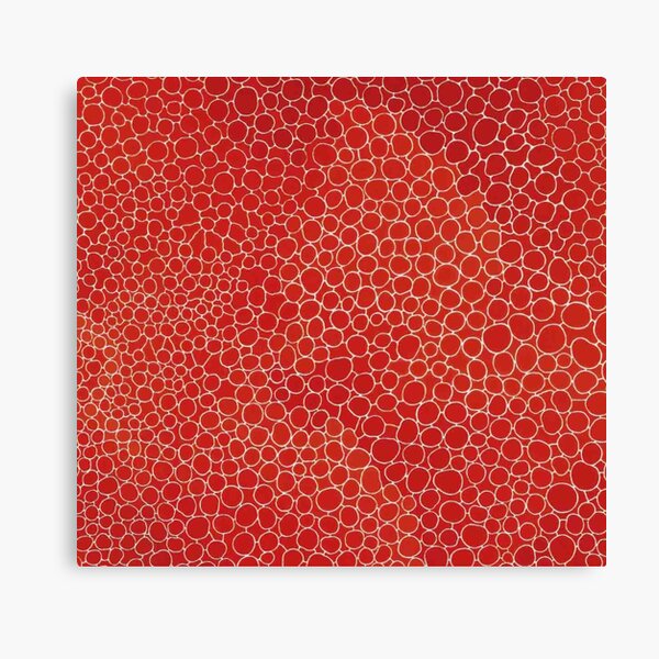 Yayoi Kusama - Red Pokadots Canvas Print