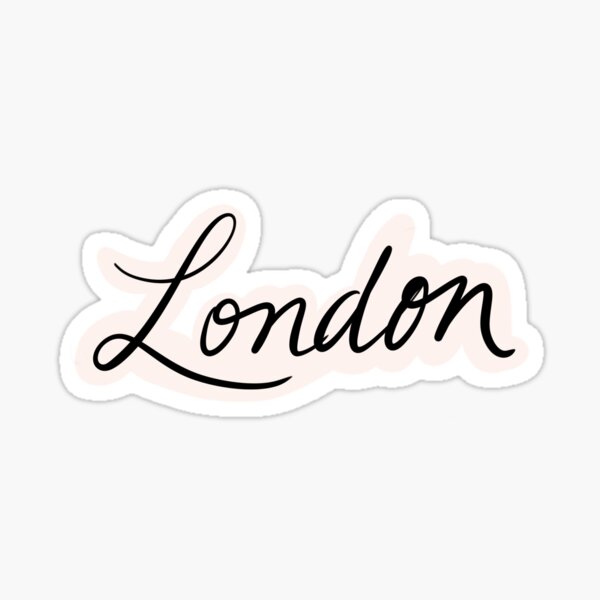 Vintage Cursive Handwritten London  Sticker
