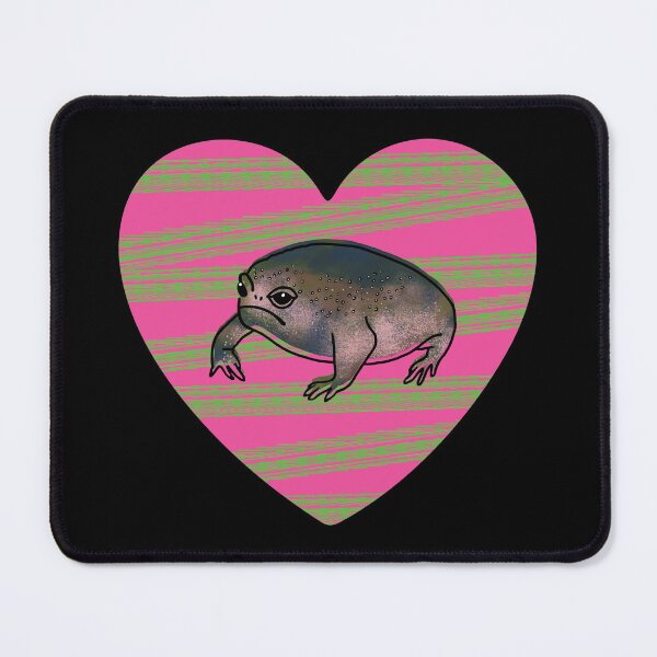 Item preview, Funny Sad Black Desert Rain Frog Love Heart designed and sold by okpinsPets.