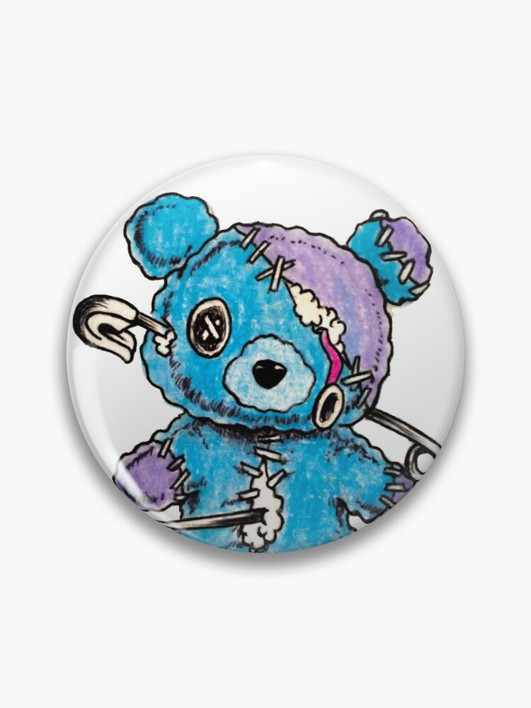 Emo Teddy Bear Pin for Sale by yngsyx