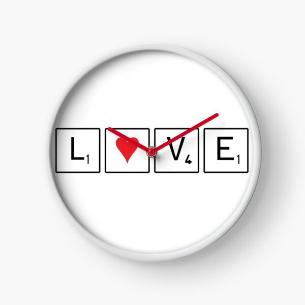 Love Scrabble : Acceptable words Clock