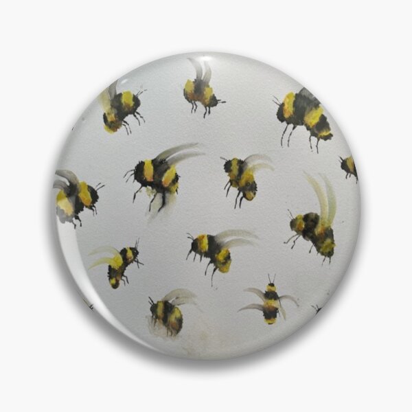 Item preview, A grist of black and yellow flying bees designed and sold by designInk.