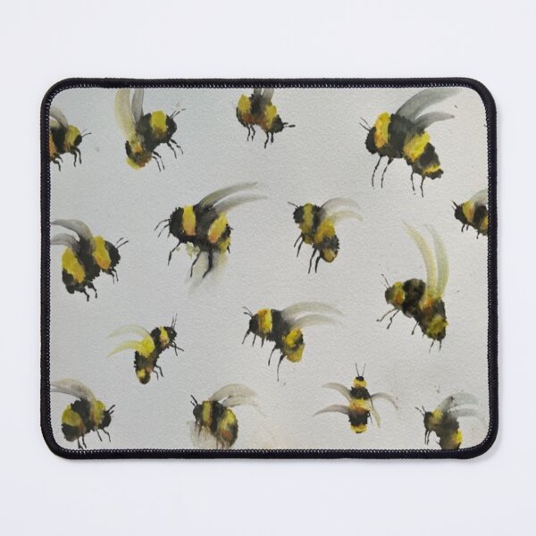 Item preview, A grist of black and yellow flying bees designed and sold by designInk.