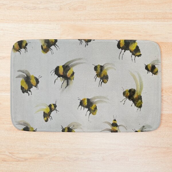 Item preview, A grist of black and yellow flying bees designed and sold by designInk.