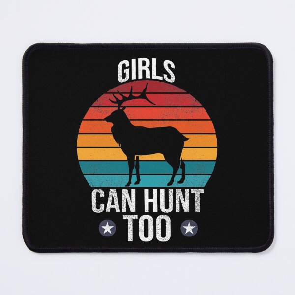 Item preview, Funny Girls Can Hunt Too With A Vintage Sunset & Deer Gift for Girls Who Love Hunting designed and sold by Creativy.