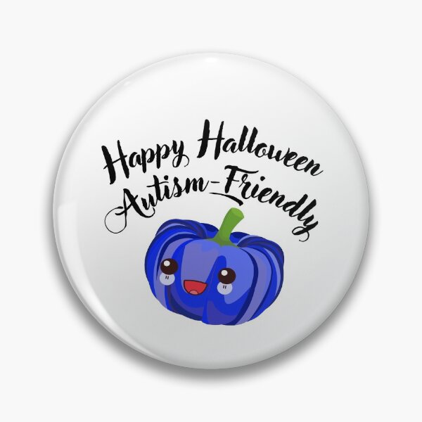 Item preview, Happy halloween, autism-friendly blu pumpkin designed and sold by Smileycreation.