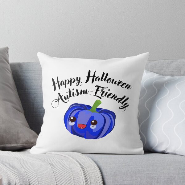 Item preview, Happy halloween, autism-friendly blu pumpkin designed and sold by Smileycreation.