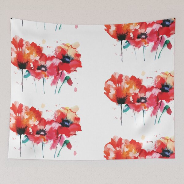 Artikelvorschau, Mohnblumen, so schön und rot mit Wasserfarben bemalt. entworfen und verkauft von Jaguar68.