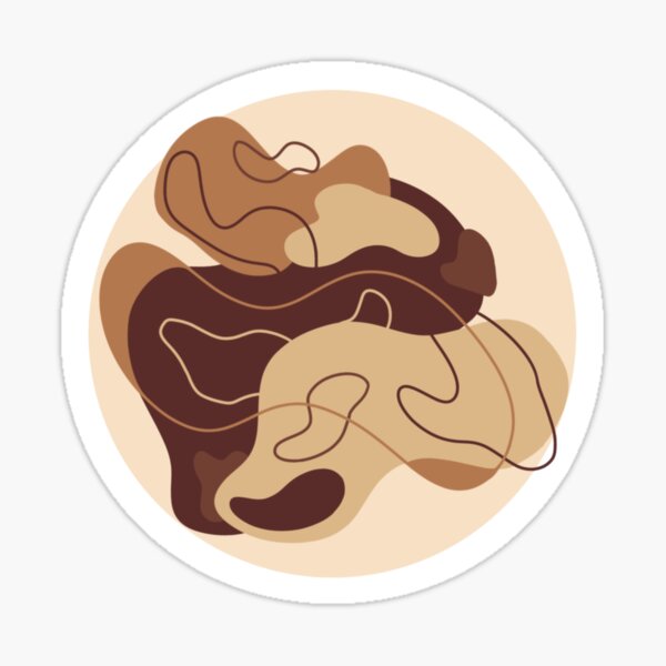 caramel latte abstract sticker Sticker