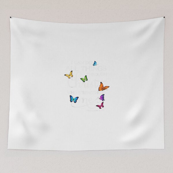 Item preview, I Can Do All Things Through Christ Butterfly Art Religious designed and sold by LochyshiArah.