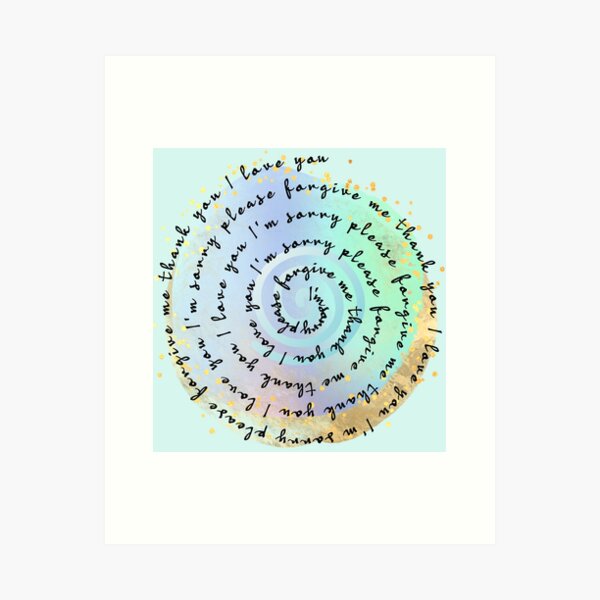 Item preview, Ho'oponopono Prayer I'm Sorry, Please Forgive Me, Thank You I Love You, healing quote designed and sold by TheLomiLoveBus.