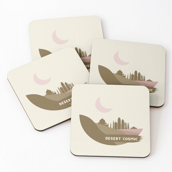 Item preview, Desert Cosmic Vibes Silhouette of City | Boho Crescent Moon designed and sold by MiaDelelai.