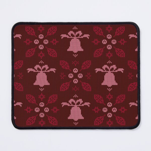 Item preview, Christmas knitting red flowers and bells pattern designed and sold by urban-color.