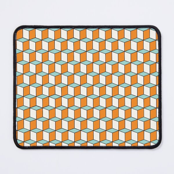 Item preview, Modern Geometric Pattern - Bright Orange Cubes designed and sold by BullishGraphics.