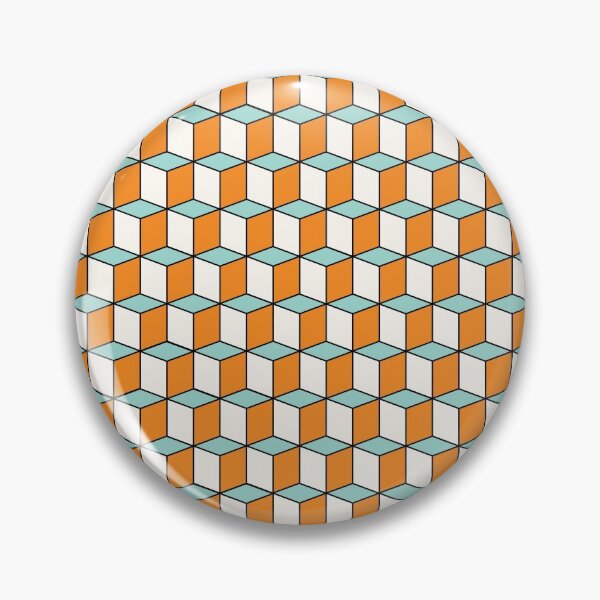 Item preview, Modern Geometric Pattern - Bright Orange Cubes designed and sold by BullishGraphics.